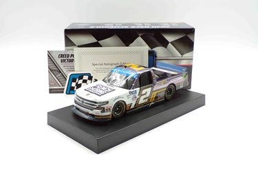 **DIN # 1** Sheldon Creed Autographed 2020 Chevy Accessories Phoenix Playoff Race Win 1:24 Color Chrome Nascar Diecast **DIN # 1** Sheldon Creed Autographed 2020 Chevy Accessories Phoenix Playoff Race Win 1:24 Color Chrome Nascar Diecast