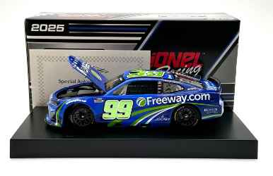Daniel Suarez Autographed 2025 Freeway Insurance Blue 1:24 Nascar Diecast - FOIL NUMBER DIECAST Daniel Suarez, Nascar Diecast, 2025 Nascar Diecast, 1:24 Scale Diecast, Autographed