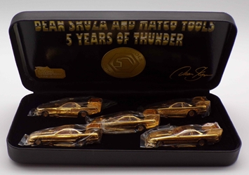 Dean Skuza And Matco Tools 5 Years of Thunder "24k" Gold 1:64 Racing Champions 5 Car Set Dean Skuza And Matco Tools 5 Years of Thunder "24k" Gold 1:64 Racing Champions 5 Car Set