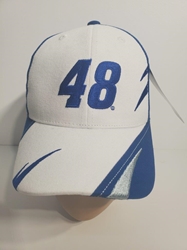 Jimmie Johnson Youth White/Blue Number Hat Hat, Licensed, NASCAR Cup Series