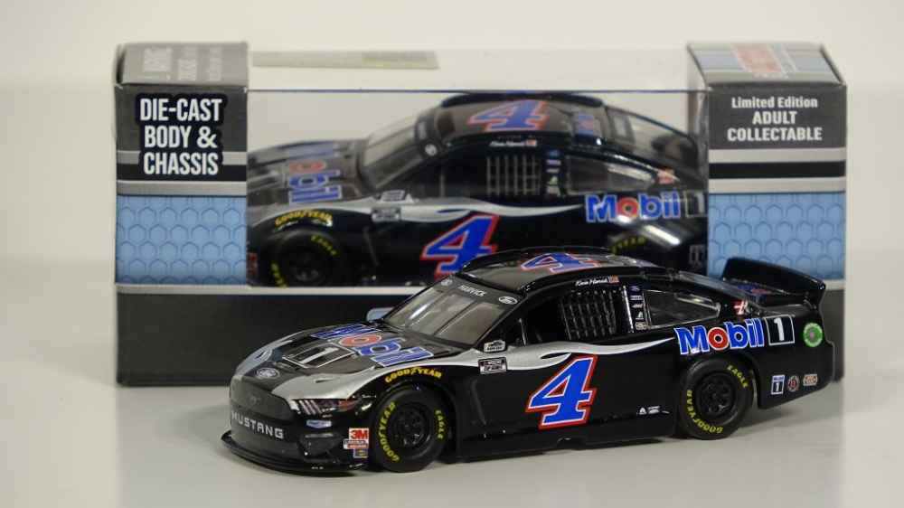 Kevin Harvick Signed LE NASCAR #4 Mobil 1 Triple Action 2022 Mustang 124 Diecast Car Pa Kevin Harvick Signed LE NASCAR #4 Mobil 1 Triple Action 2022 Mustang 124 Diecast Car Pa