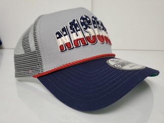 NASCAR American Flag Snap Back New Era Hat - OSFM NASCAR, apparel, hat