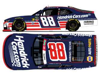 *Preorder* Chase Elliott 2026 HendrickCars Patriotic 1:24 Flash Coat Color Finish OReilly Series Chase Elliott, Nascar Diecast, 2026 Nascar Diecast, 1:24 Scale Diecast