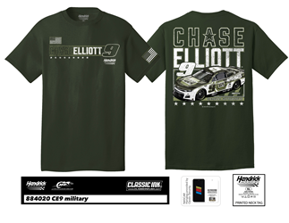 *Preorder* Chase Elliott NAPA 3-Spot Military Green Tee Chase Elliott, apparel, Hendrick Motorsports