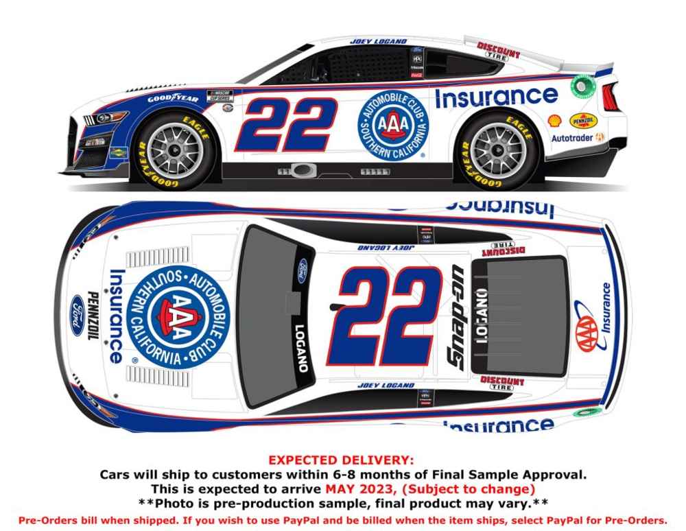 Joey Logano 2023 Automobile Club Of Southern California 1 64 Nascar Diecast Joey logano 2023 automobile club of southern california 1 64 nascar diecast