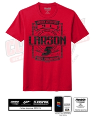 Kyle Larson 2021 Champion Red 1-Spot Lifestyle Tee Kyle Larson, nascar, apparel, tee, Hendrick Motorsports, 2021 Champion