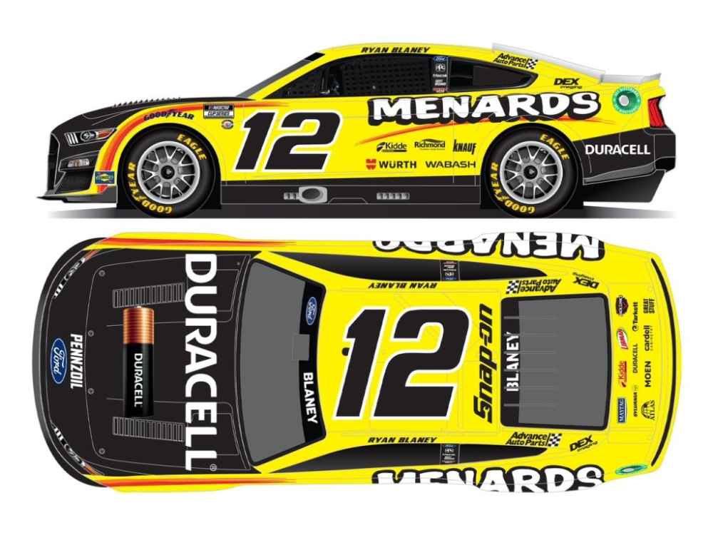 Ryan Blaney # 12 Pennzoil Menards 2022 Mustang L.E. 1:64 scale Ryan Blaney # 12 Pennzoil Menards 2022 Mustang L.E. 1:64 scale