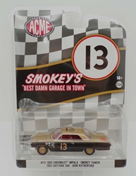 Smokey Yunick "Smokeys Best Damn Garage In Town" Johnny Rutherford 1963 Chevrolet Impala 1:64 Diecast Smokey Yunick, Smokeys Best Damn Garage In Town, 1967, Chevrolet C-10, 1:18, Diecast