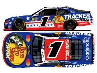 *Preorder* Carson Kvapil Autographed 2026 Bass Pro Shops/Tracker Boats Patriotic 1:24 Nascar Diecast - OReilly Auto Parts Series Carson Kvapil, Nascar Diecast, 2026 Nascar Diecast, 1:24 Scale Diecast