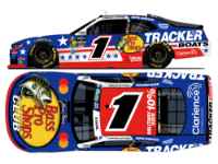 *Preorder* Carson Kvapil 2026 Bass Pro Shops/Tracker Boats Patriotic 1:24 Flash Coat Silver Nascar Diecast - O'Reilly Auto Parts Series Carson Kvapil, Nascar Diecast, 2026 Nascar Diecast, 1:24 Scale Diecast